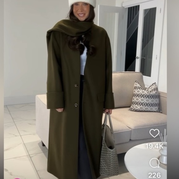 Zara Wool Scarf Coat - Picture 11 of 16